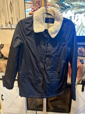 Empyre Black Jacket with Cream Sherpa Collar
